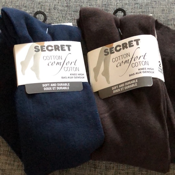 Secret Cotton Comfort Knee High Socks